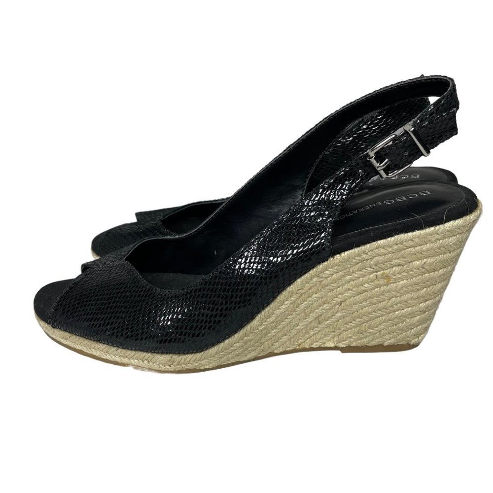 BCBGENERATION 8 Basil wedge slingbacks black - Picture 3 of 9